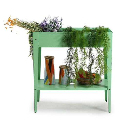 Aluminum Potting Bench, Green - Floral Acres Greenhouse & Garden Centre