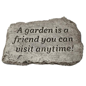 Garden Stone, 10in, A Garden is a Friend - Floral Acres Greenhouse & Garden Centre