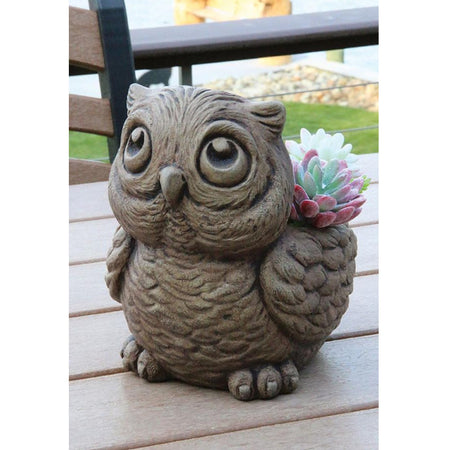 Hoot the Owl Cement Planter - Floral Acres Greenhouse & Garden Centre