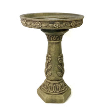 Load image into Gallery viewer, Daisy Stone Bird Bath, 19in - Floral Acres Greenhouse &amp; Garden Centre
