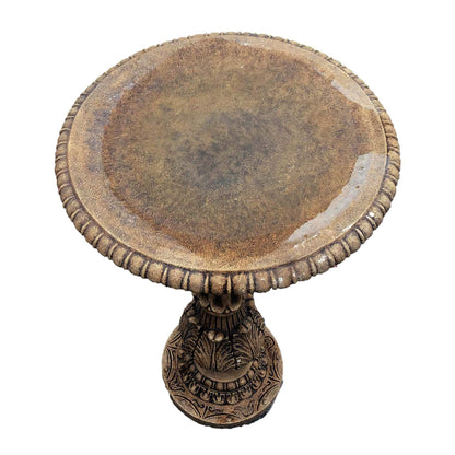 Victorian Fern Leaf Stone Bird Bath, 23in