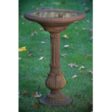Load image into Gallery viewer, Victorian Fern Leaf Stone Bird Bath, 23in - Floral Acres Greenhouse &amp; Garden Centre
