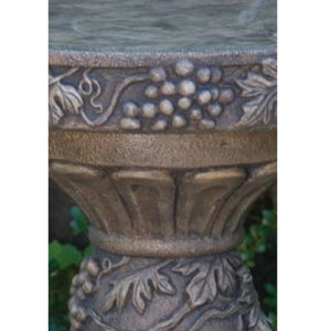 Napa Stone Bird Bath, 18in - Floral Acres Greenhouse & Garden Centre
