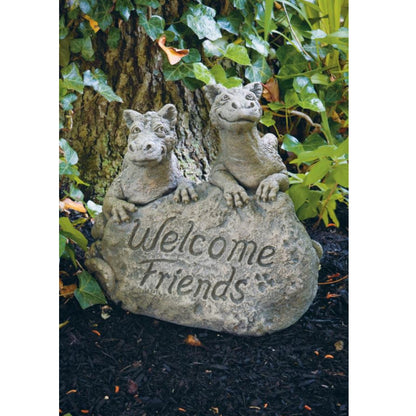 Dragons - Welcome Friends Statue, 14in - Floral Acres Greenhouse & Garden Centre