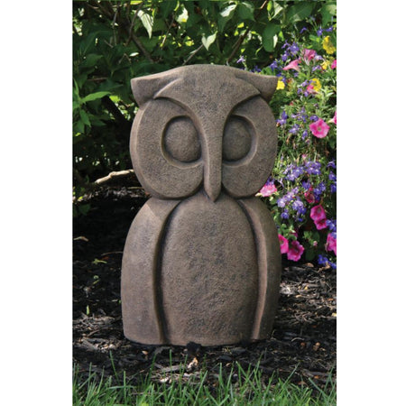 Contemporary Owl Statue, 16in - Floral Acres Greenhouse & Garden Centre