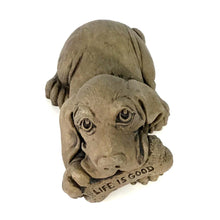 Load image into Gallery viewer, Life is Good Basset Statue, 10.75in
