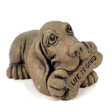 Load image into Gallery viewer, Life is Good Basset Statue, 10.75in
