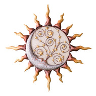 Metal Wall Art, Sun/Stars/Blowing Moon