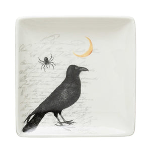 Square Stoneware Plate, 5in, Halloween Image, Asst