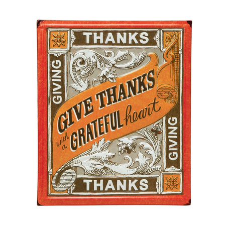 Embossed Metal Wall Decor with Thanksgiving Saying
