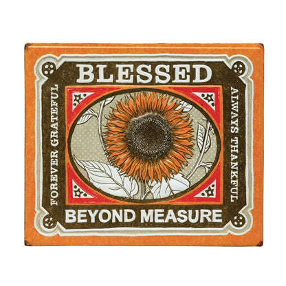 Embossed Metal Wall Decor with Thanksgiving Saying