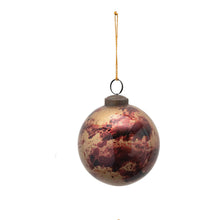 Load image into Gallery viewer, Ornament, Glass Ball with Marbled Finish, 4in
