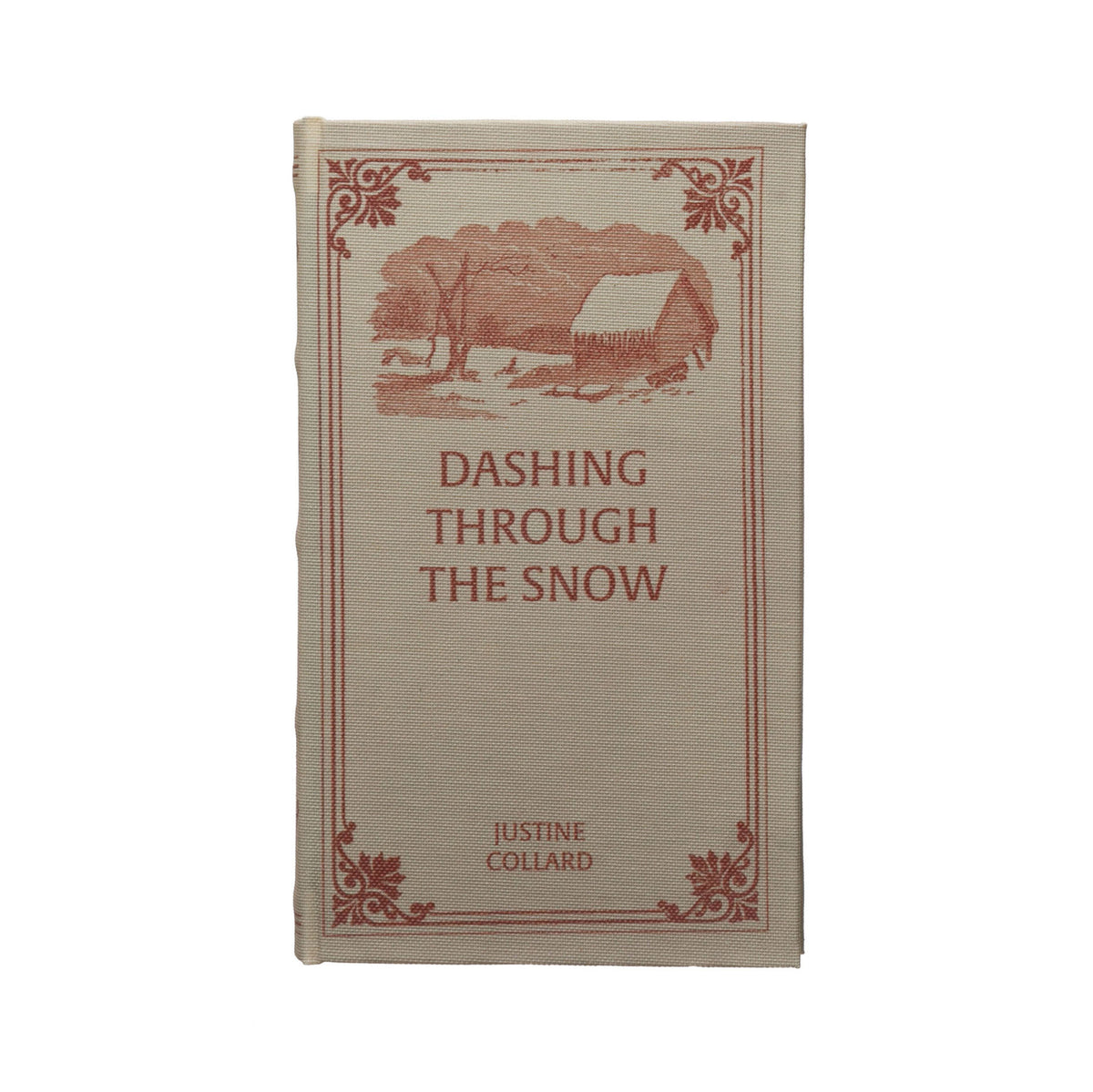 Book Storage Box, MDF/Canvas, Dashing Through/Snow