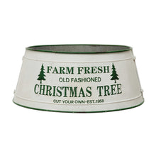 Load image into Gallery viewer, Metal Christmas Tree Collar, &#39;Farm Fresh&#39;, 22.25in
