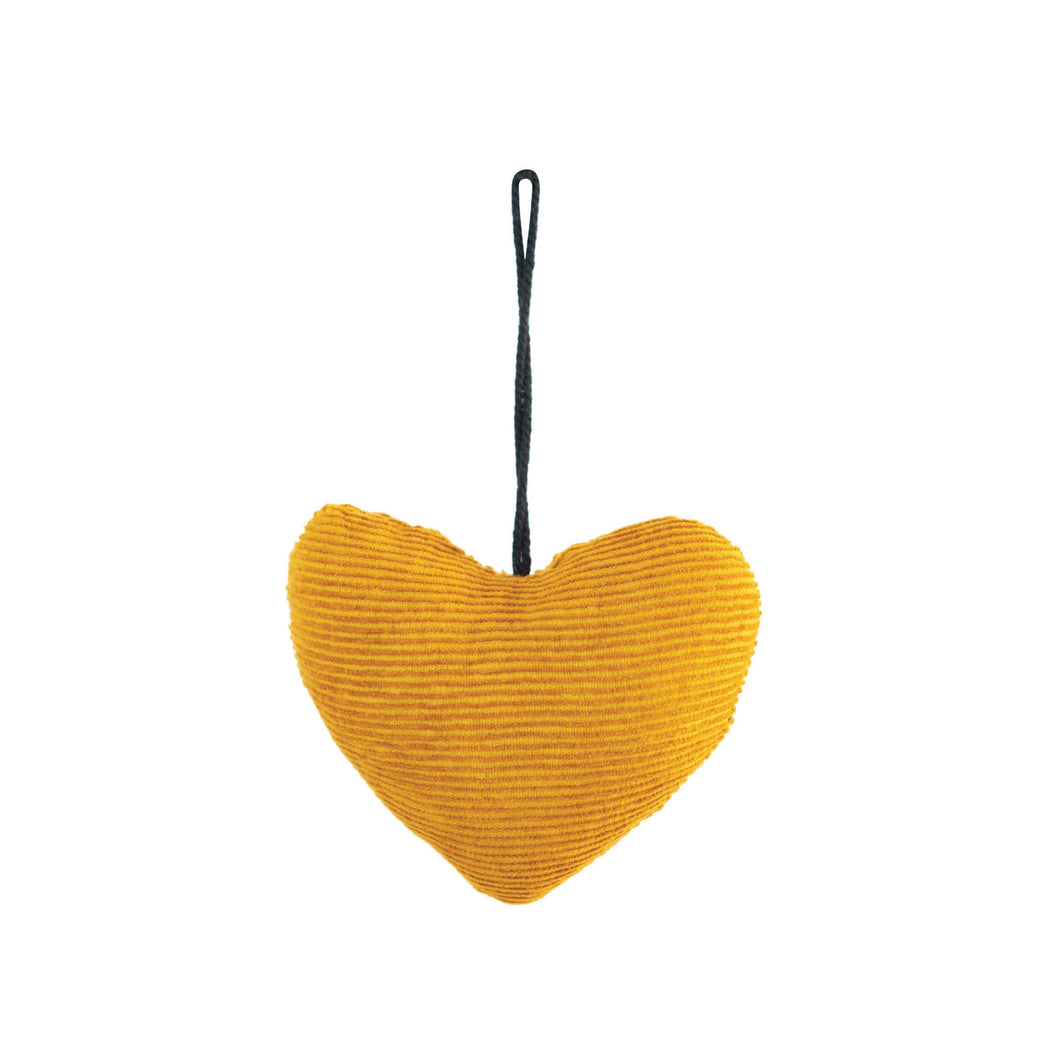 Ornament, Cotton Corduroy Shape, Mustard, 4in