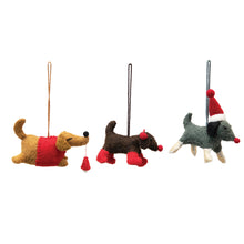 Load image into Gallery viewer, Ornament, Wool Felt Dog, 2.5in, 3 Styles
