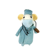 Load image into Gallery viewer, Ornament, Wool Felt Medical Mouse, 4.25in
