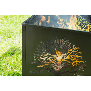 Square Tree of Life Fire Pit, 24in - Floral Acres Greenhouse & Garden Centre