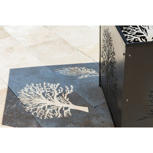 Square Tree of Life Fire Pit, 24in - Floral Acres Greenhouse & Garden Centre