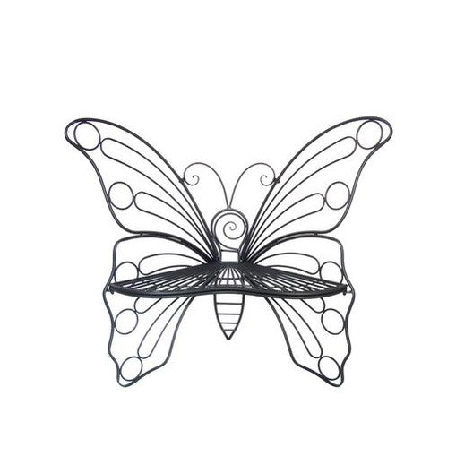 Butterfly Design Garden Chair, Antique Black - Floral Acres Greenhouse & Garden Centre