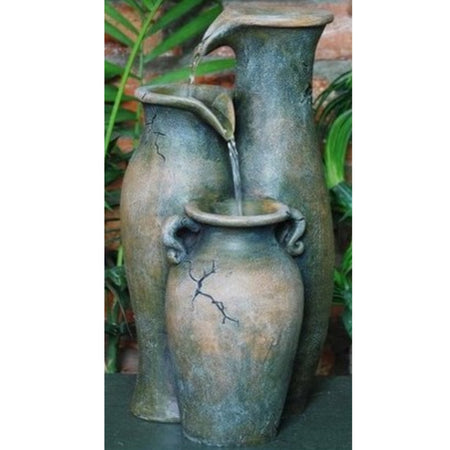 Tabletop Pouring Cracked Pottery Fountain - Floral Acres Greenhouse & Garden Centre