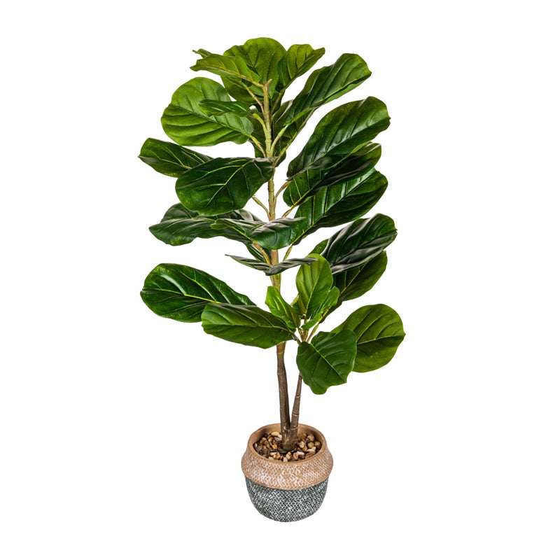 Artificial Plant in Pot, Fiddle Leaf Fig