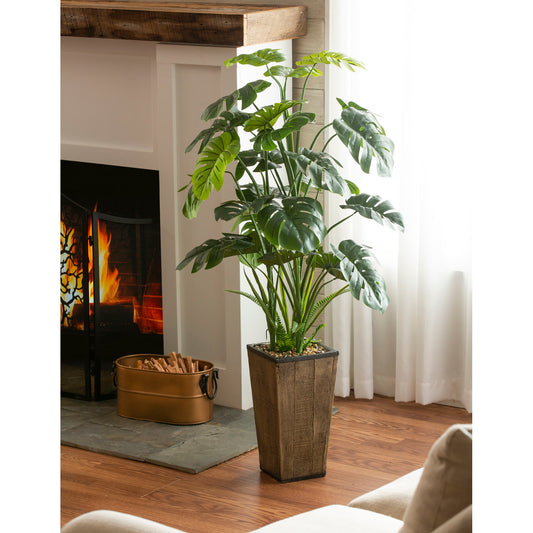 Artificial Plant in Pot, Monstera Deliciosa