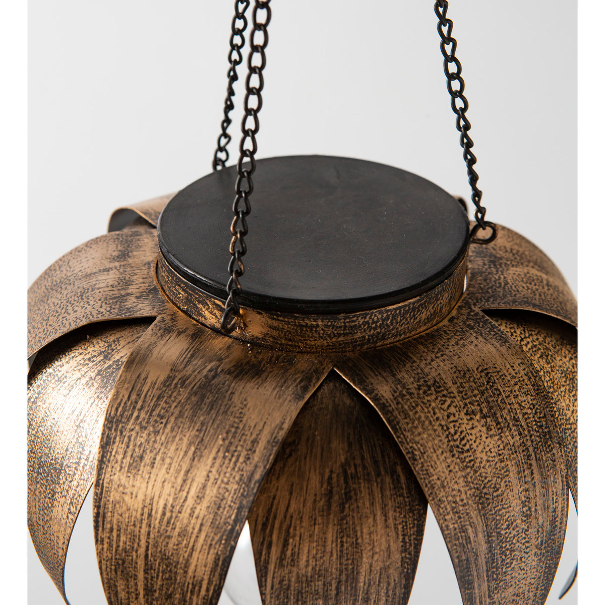 Antiqued Metal Hanging Light, Daisy