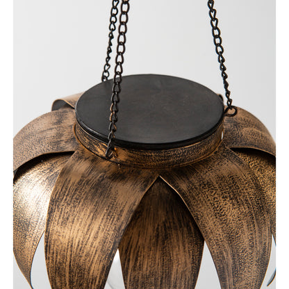 Antiqued Metal Hanging Light, Daisy