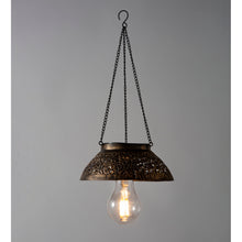 Load image into Gallery viewer, Antiqued Metal Hanging Light, Scalloped
