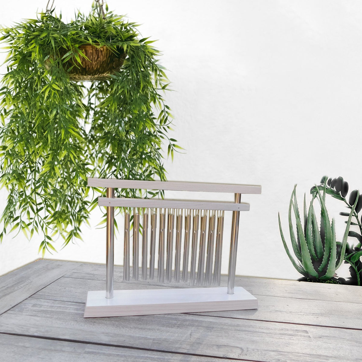 Tranquility Table Chime, White - Floral Acres Greenhouse & Garden Centre