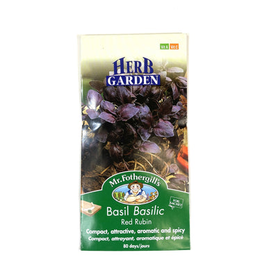 Basil - Red Rubin Seeds, Mr Fothergill's - Floral Acres Greenhouse & Garden Centre