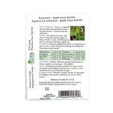 Load image into Gallery viewer, Lettuce - Baby Leaf Blend Seeds, OSC - Floral Acres Greenhouse &amp; Garden Centre
