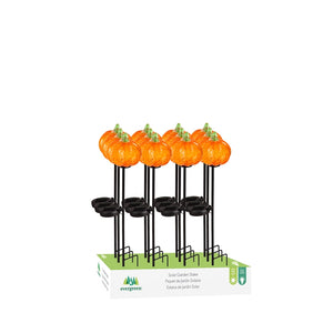 Solar Art Glass Pumpkin Garden Stake, 22in - Floral Acres Greenhouse & Garden Centre