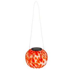 Solar Art Glass Pumpkin Lantern, 2 Assorted - Floral Acres Greenhouse & Garden Centre