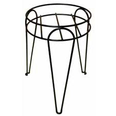 Metal Round Plant Stand, Black, 10in x 15in High