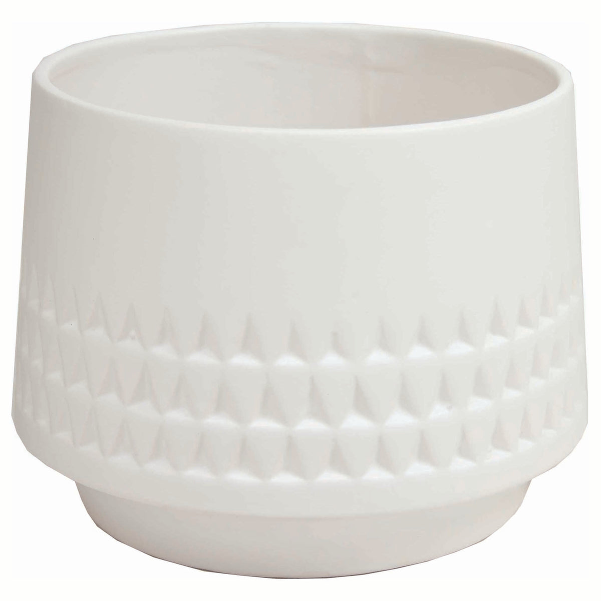 Pot, 6in, Ceramic, Dolomite, Matte White
