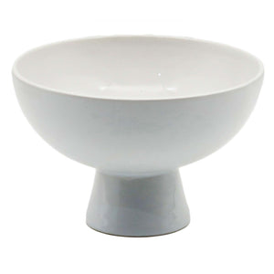 Planter, Ceramic, Pedestal Bowl, White