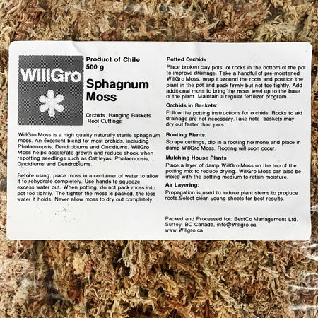 Sphagnum Moss, 500g Pack