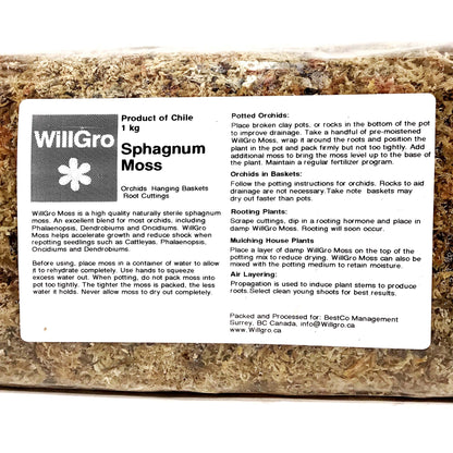 Sphagnum Moss, 1kg Pack