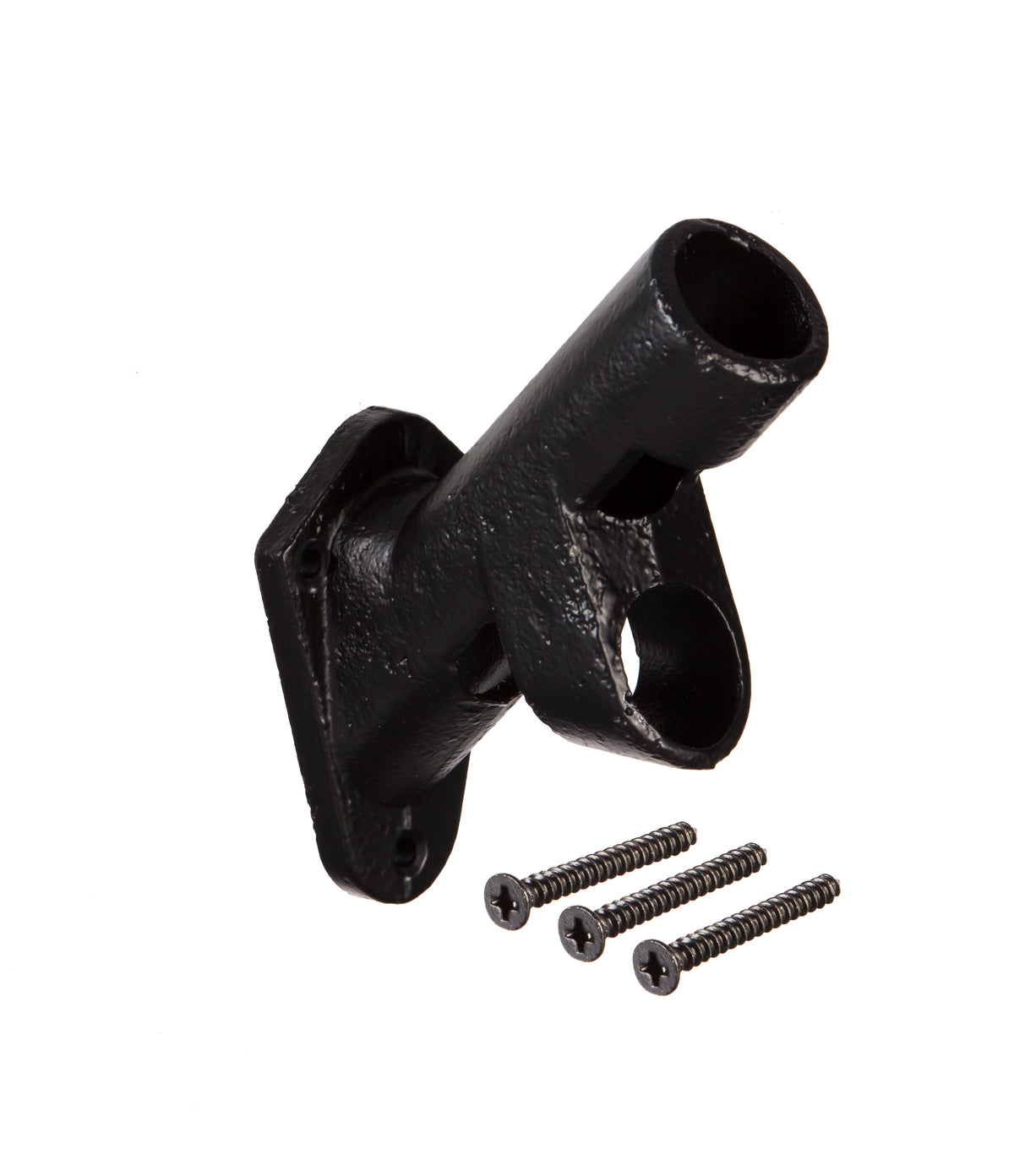 Cast Iron 2-Position Flag Bracket, Black