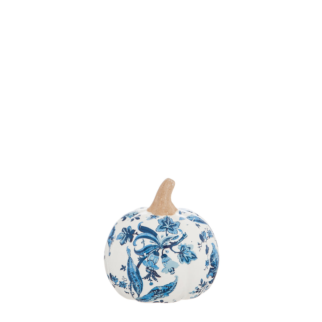 Decor, Ceramic Artisan Blues Pumpkin, Small