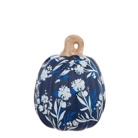 Decor, Ceramic Artisan Blues Pumpkin, Medium