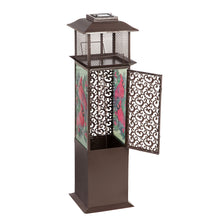 Load image into Gallery viewer, Solar Glass Panel Cardinal Outdoor Lantern
