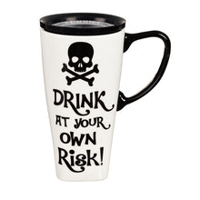 Load image into Gallery viewer, Ceramic Travel Mug, Drink At Your Own Risk, 17oz
