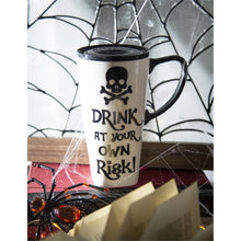 Load image into Gallery viewer, Ceramic Travel Mug, Drink At Your Own Risk, 17oz
