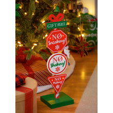 Load image into Gallery viewer, LED Gift Rules Wood Sign
