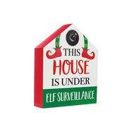 LED 'This House is Under Elf Surveillance' Decor