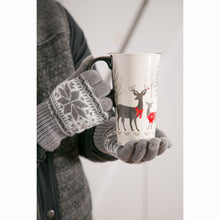 Load image into Gallery viewer, Ceramic Travel Mug &amp; Gloves Set, White Woods
