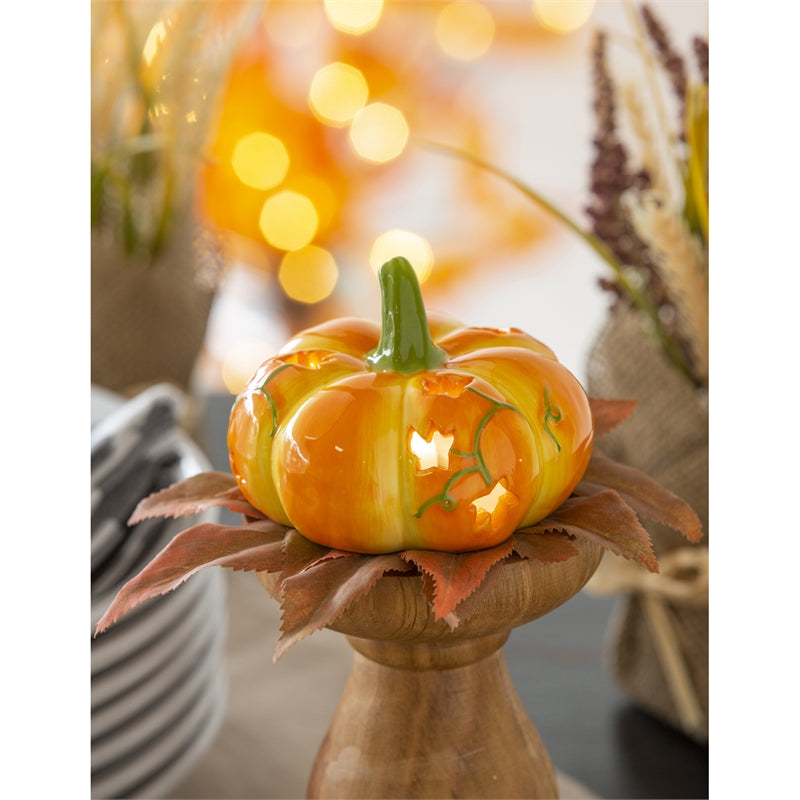 LED Ceramic Pumpkin Table Decor